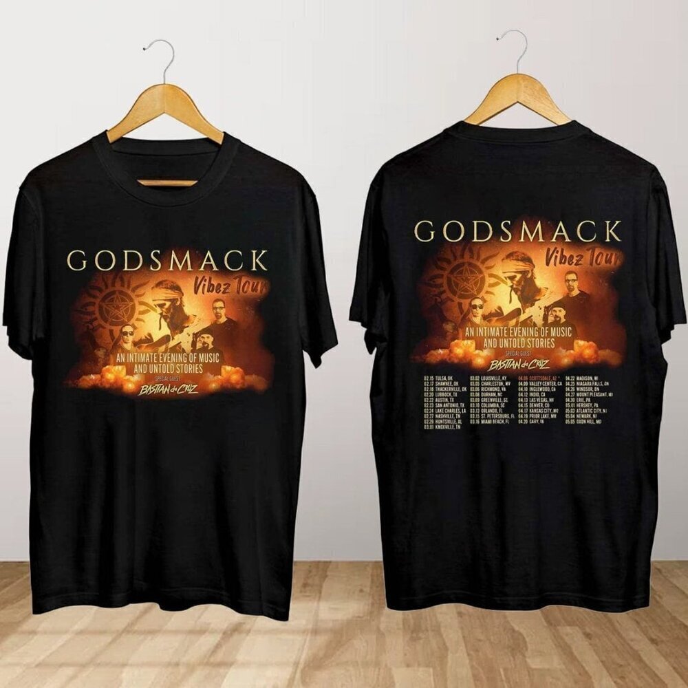 Godsmack Vibez 2024 North American Tour Concert Graphic T-Shirt